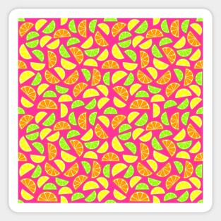 Lemons, Limes, Oranges, | Citrus | Pop Art Pattern Sticker